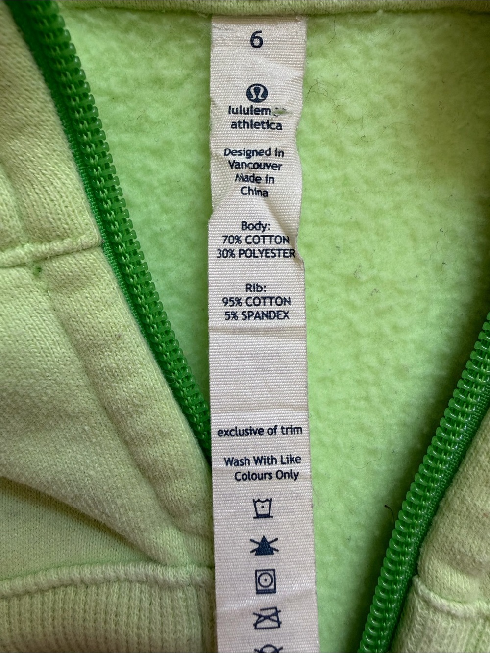 Lululemon RARE Scuba Sleeveless Hoodie Vest Suns Out Guns Out Pastel Lime Green - Picture 9 of 13